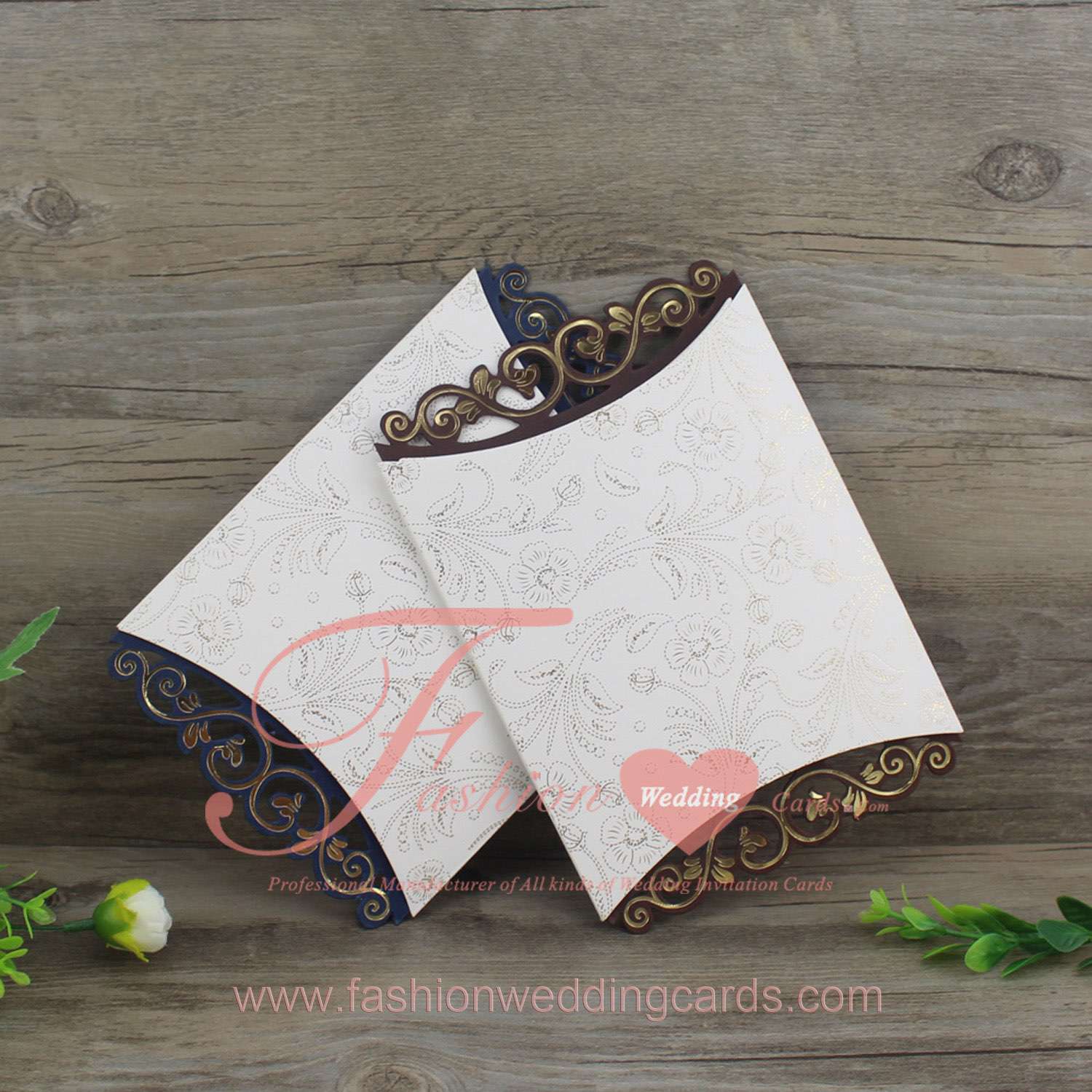 Vintage Laser Cut Beautiful Wedding Invitations Cards